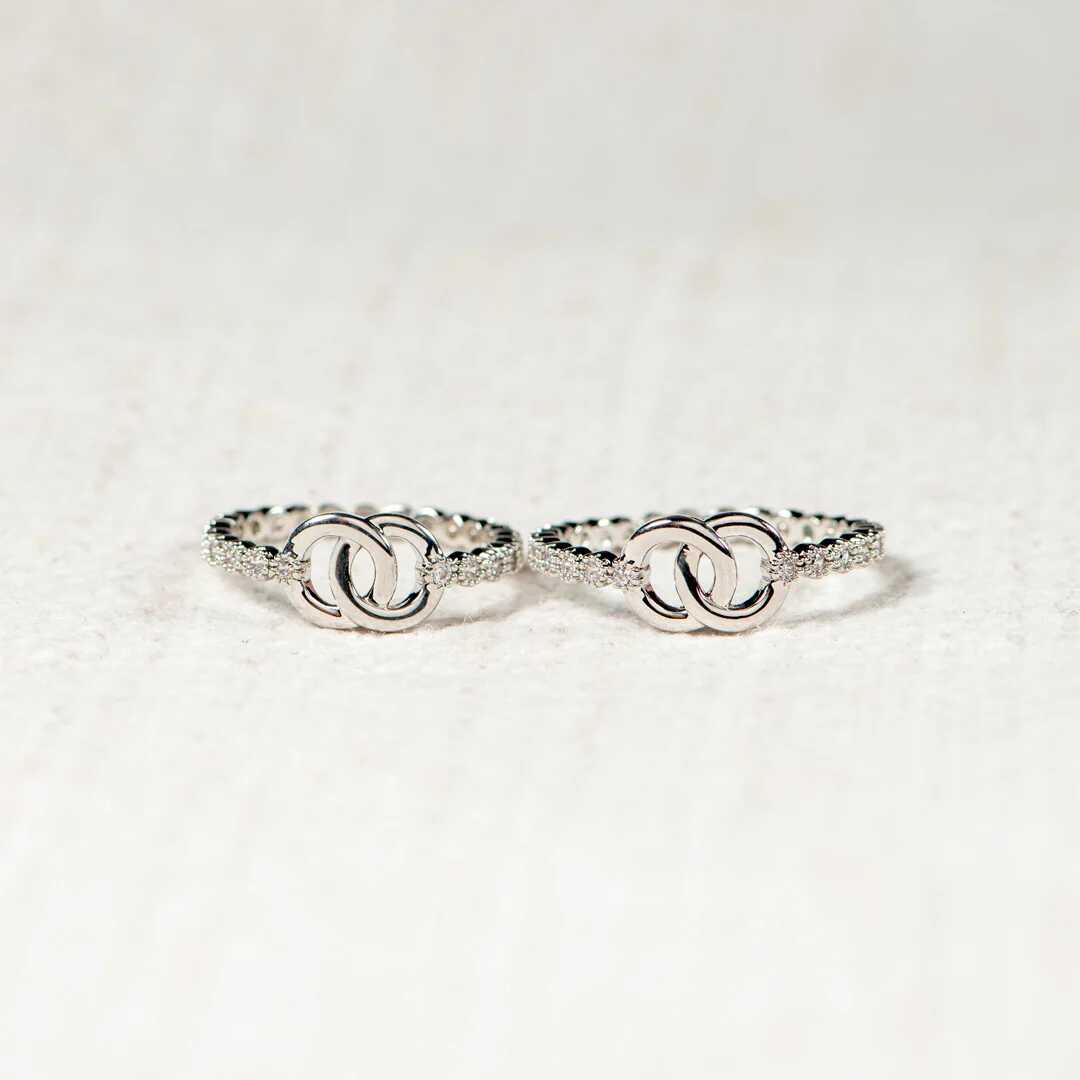 Mother and Daughter Forever Linked Together Ring