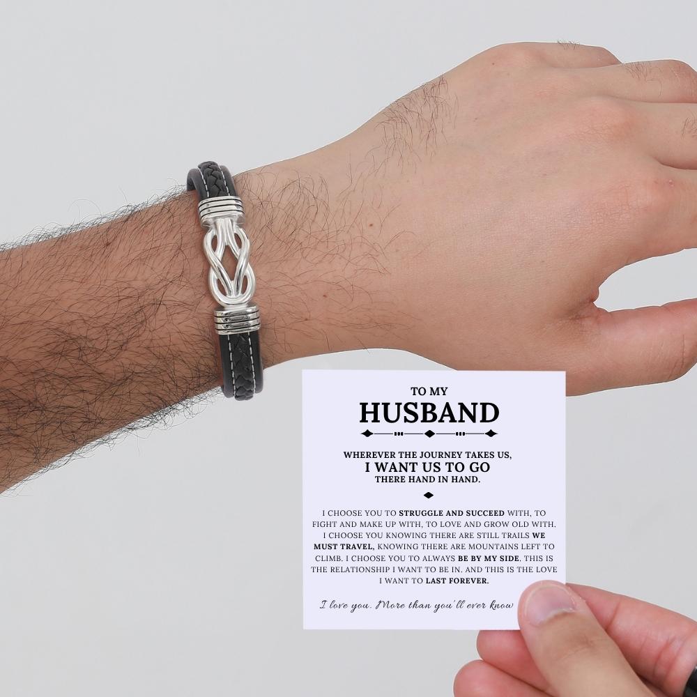 To My Husband – Infinite Love Personalised Name Bracelet