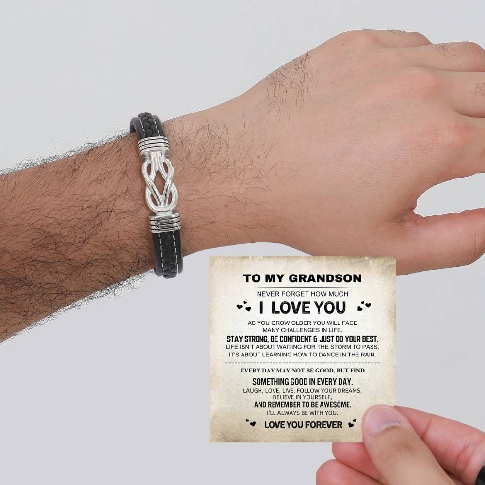 To My Grandson – Infinite Love Personalised Name Bracelet