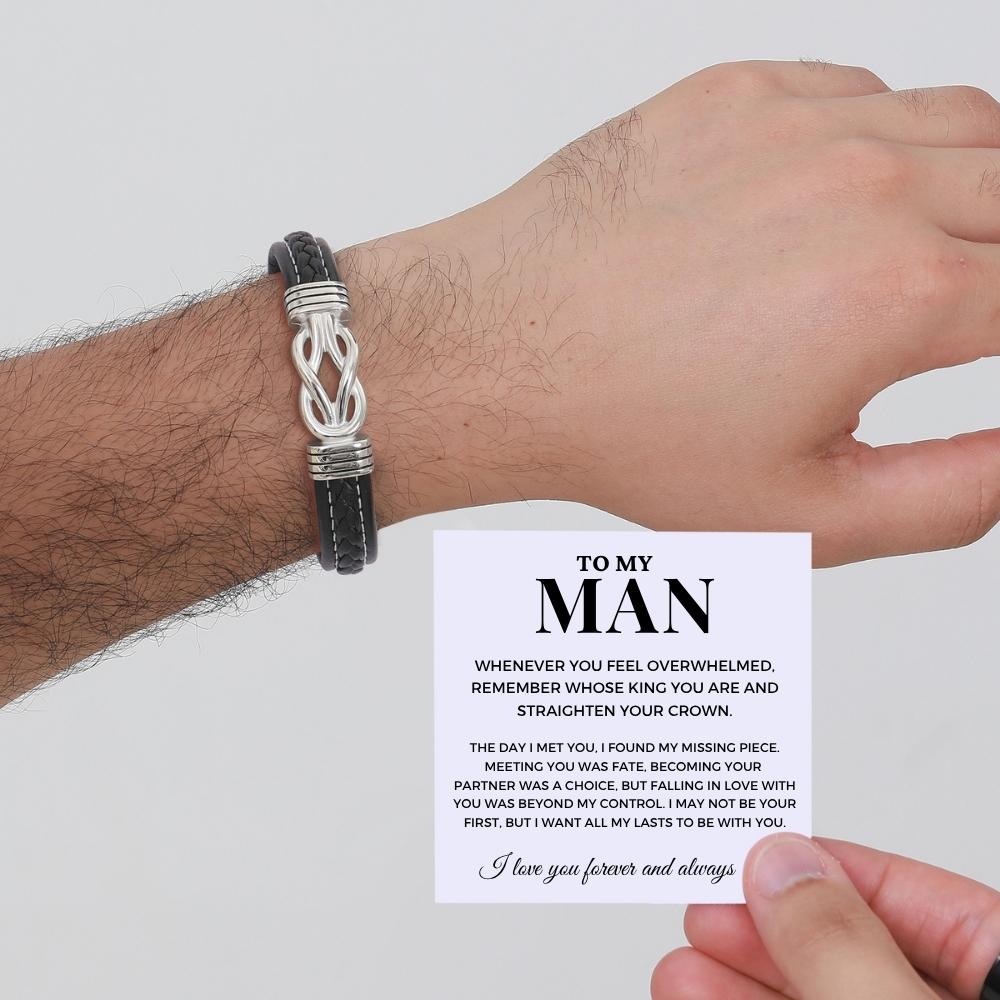 To My Man – Infinite Love Personalised Name Bracelet