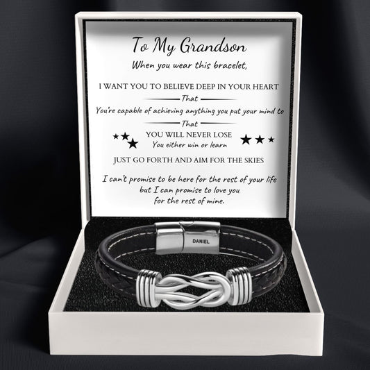 To My Grandson – Infinite Love Personalised Name Bracelet