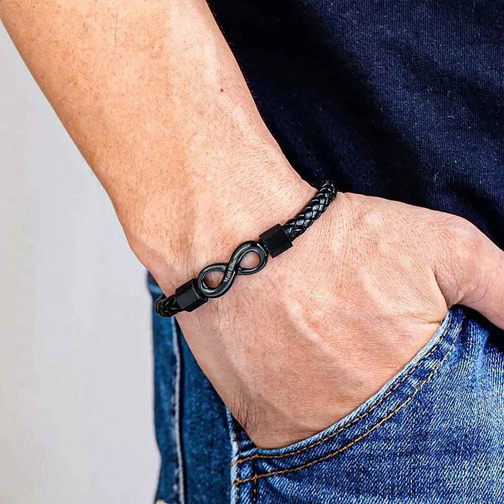 To My Man – Infinity ‘Love You Forever’ Personalised Name Bracelet