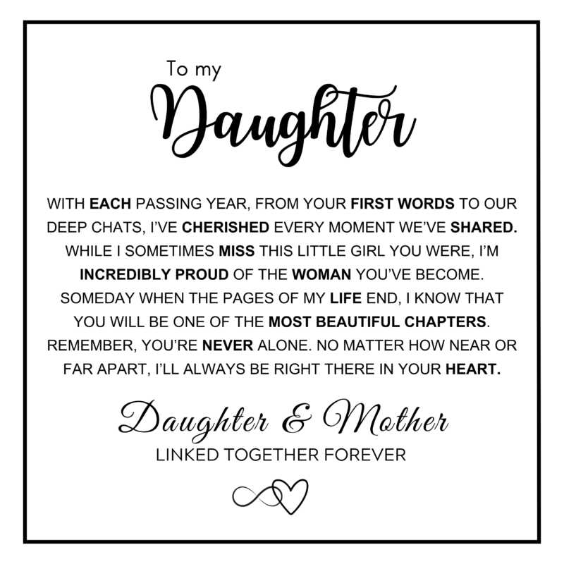 To My Daughter - Disc Necklace With Engraved Initials