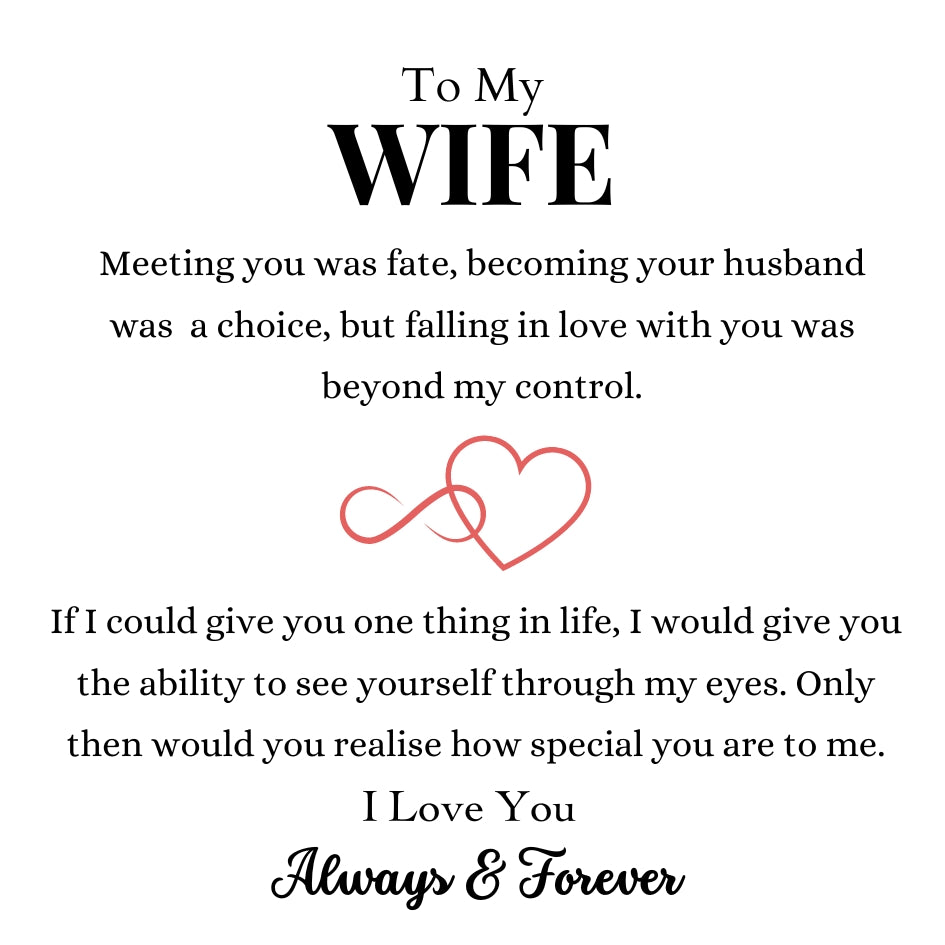 To My Wife – Infinity Heart Bracelet