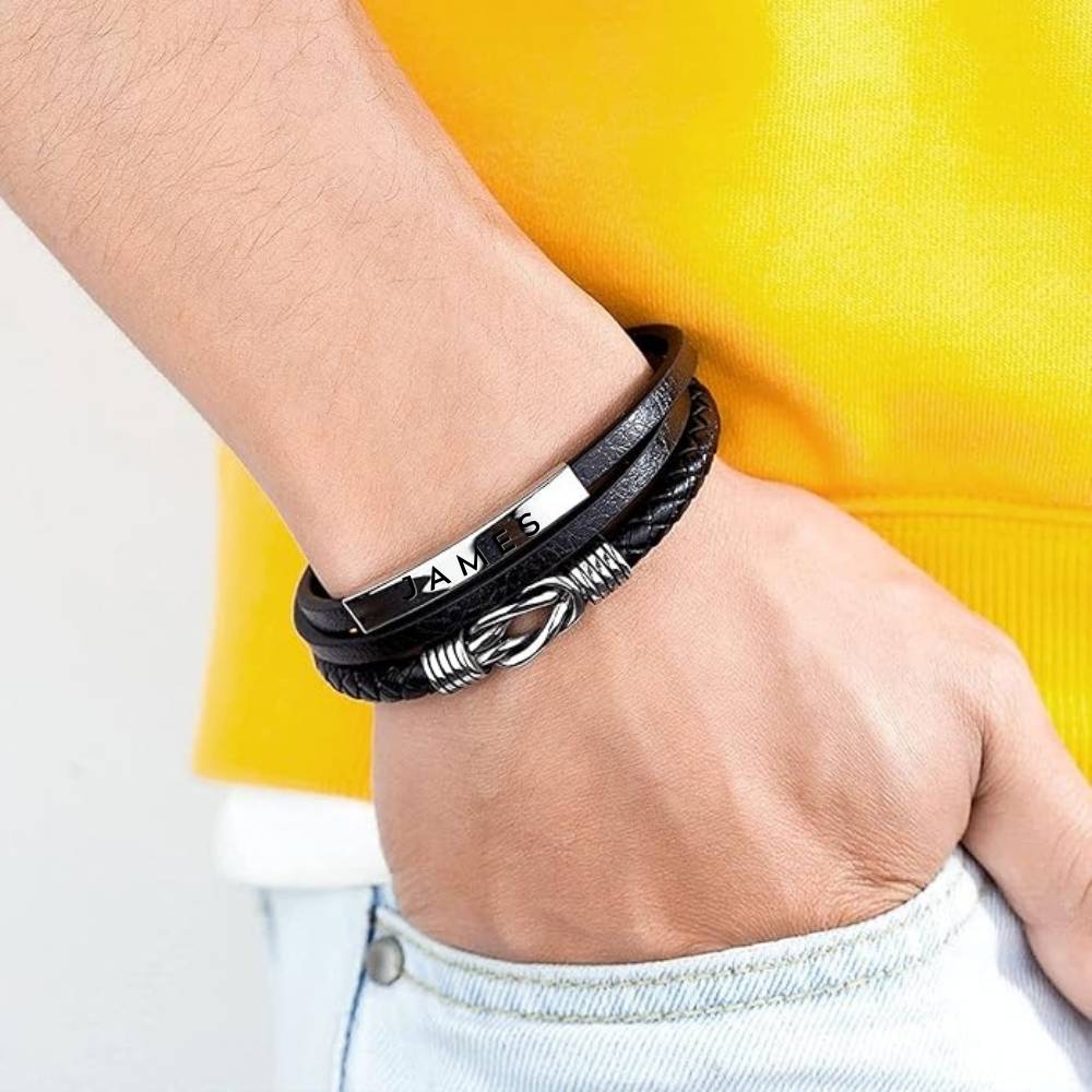 To My Man – Infinite Love Personalised Bar Bracelet