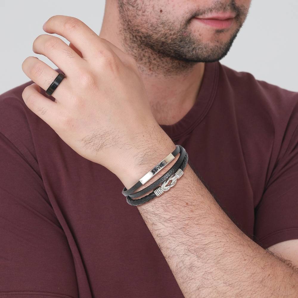 To My Son – Infinite Love Personalised Bar Bracelet