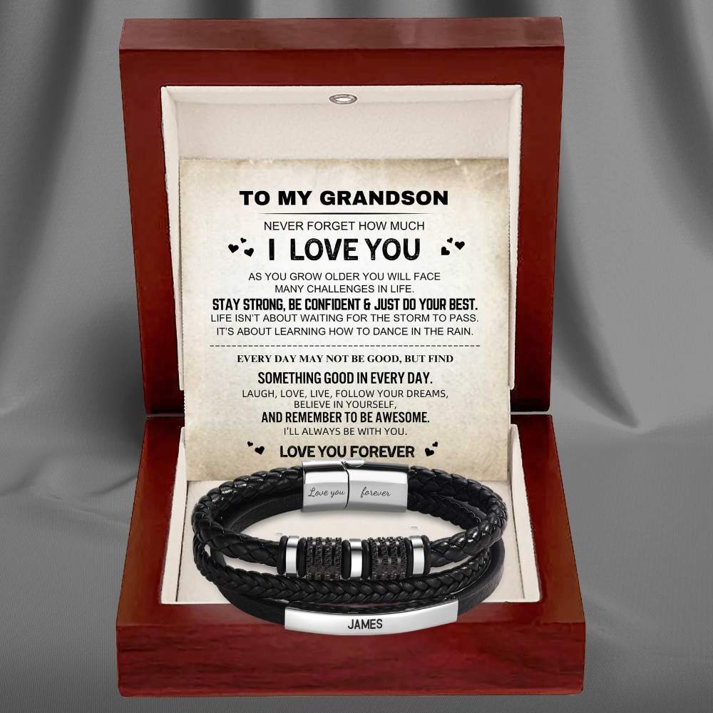 To My Grandson – Forever Together Name Bracelet