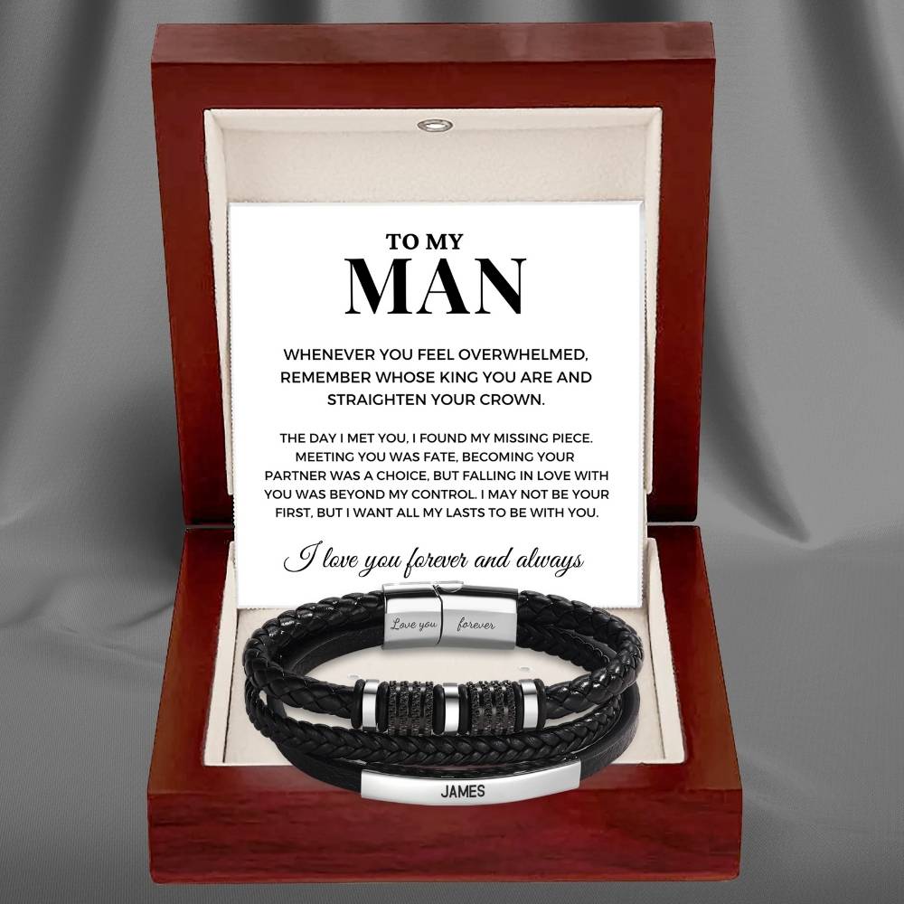 To My Man – Forever Together Name Bracelet