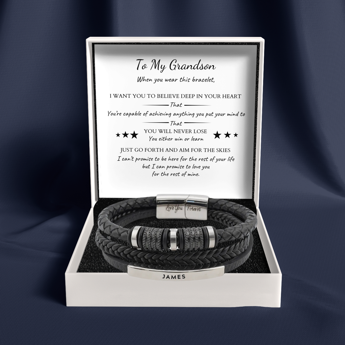 To My Grandson – Forever Together Name Bracelet