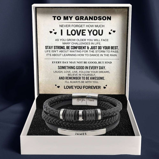 To My Grandson – Forever Together Name Bracelet