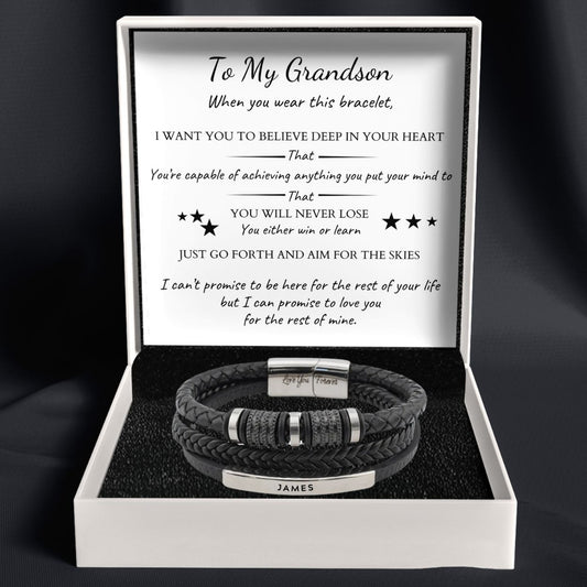 To My Grandson – Forever Together Name Bracelet