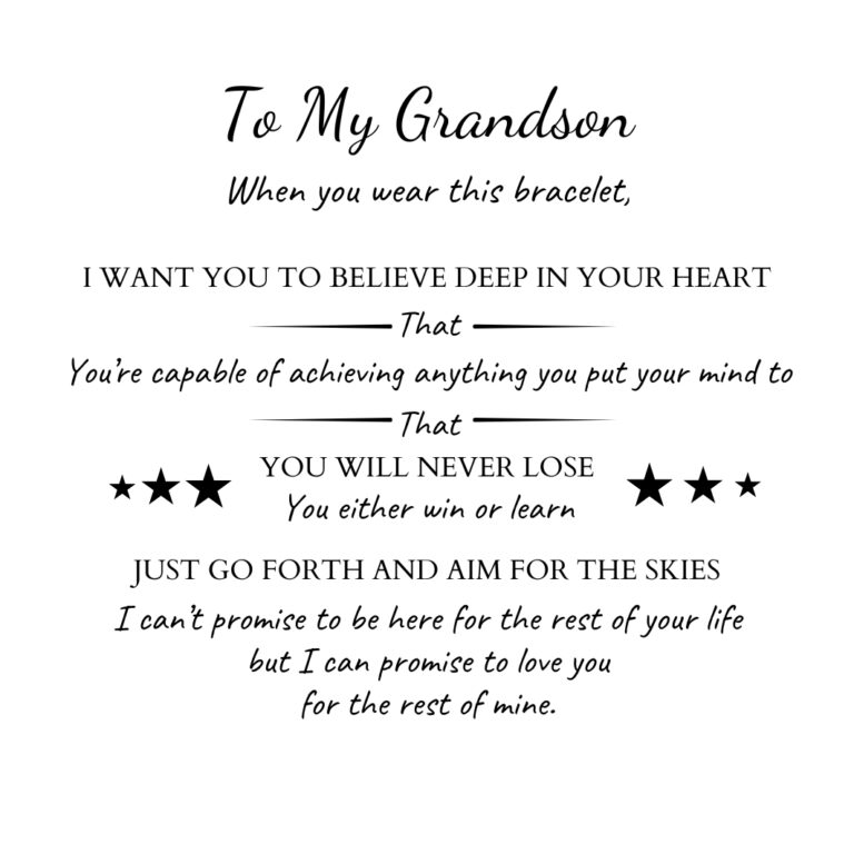 To My Grandson – Forever Together Name Bracelet