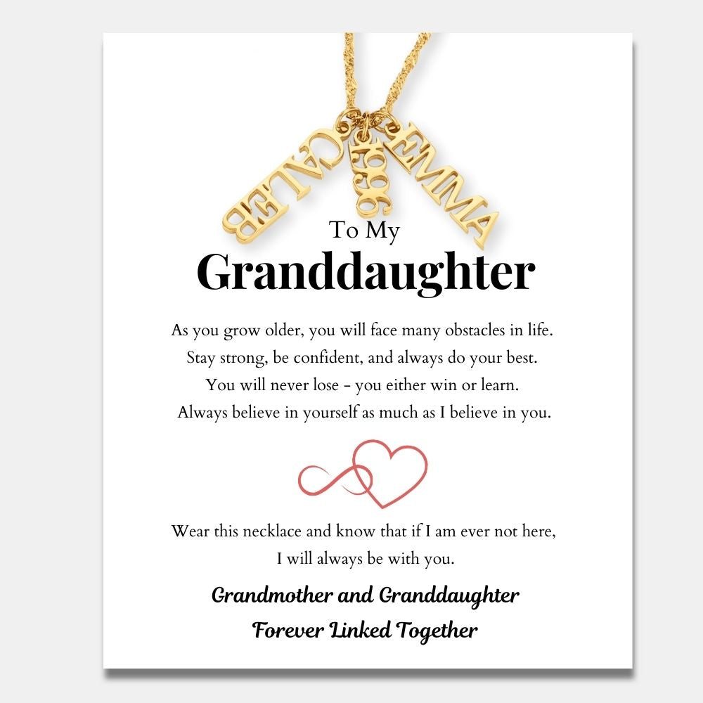Family Tag Necklace for Granddaughter