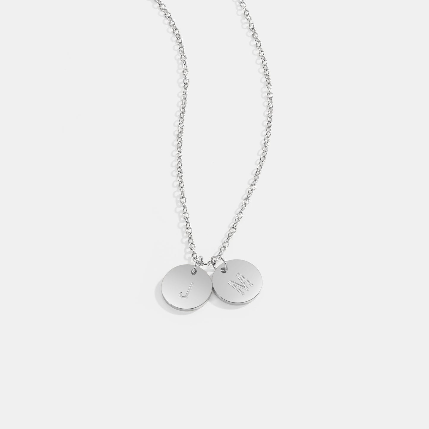 Best Mum In The World - Disc Necklace With Engraved Initials