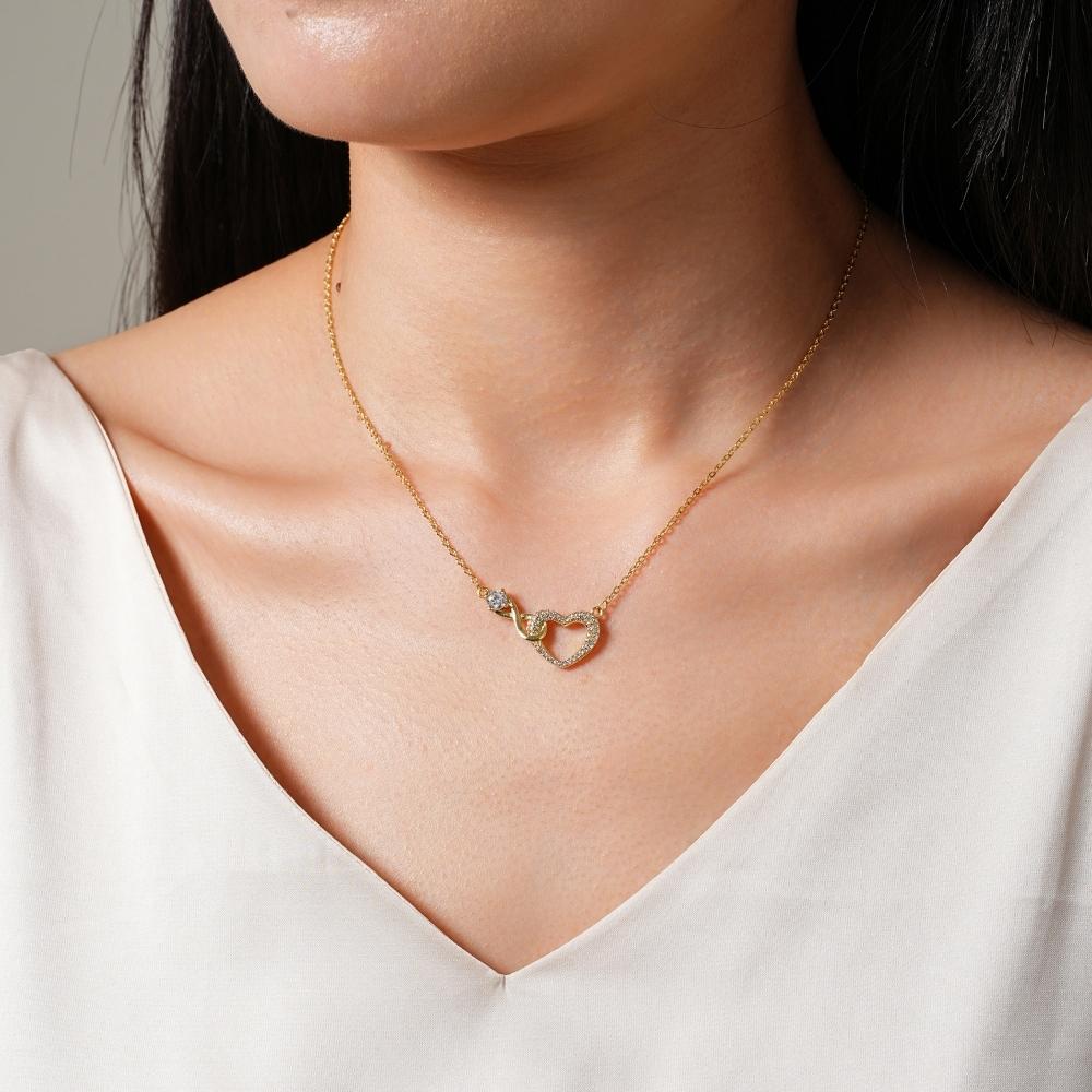 To My Mum – Infinity Heart Necklace & Card