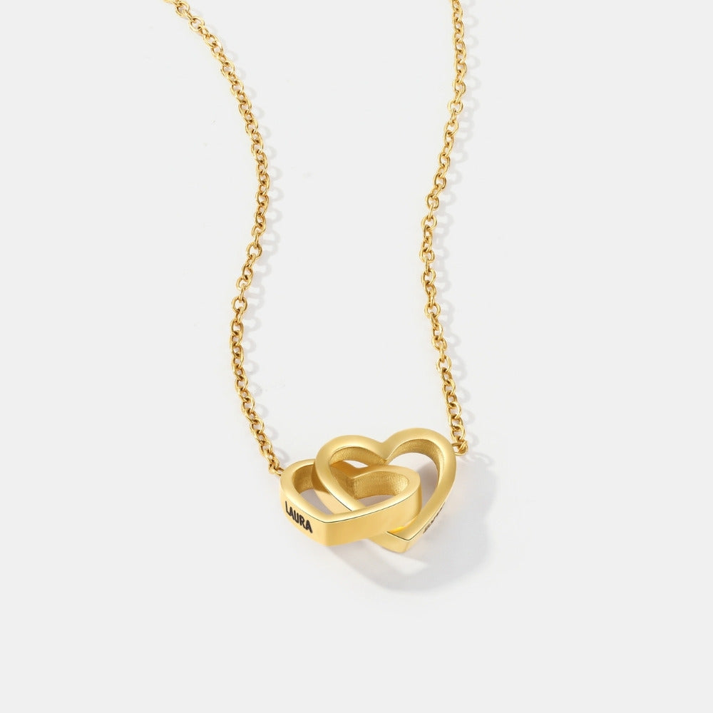 Interlocking Hearts Name Necklace