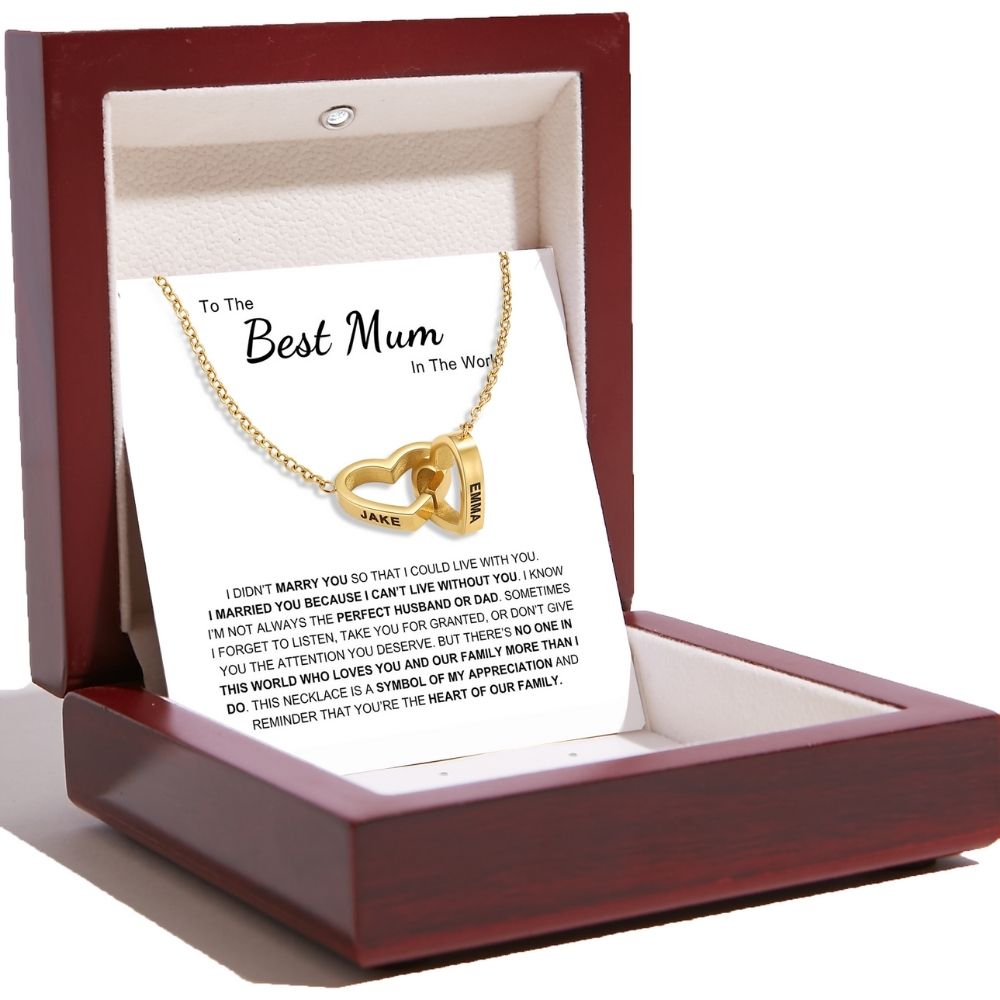 Interlocking Hearts Name Necklace