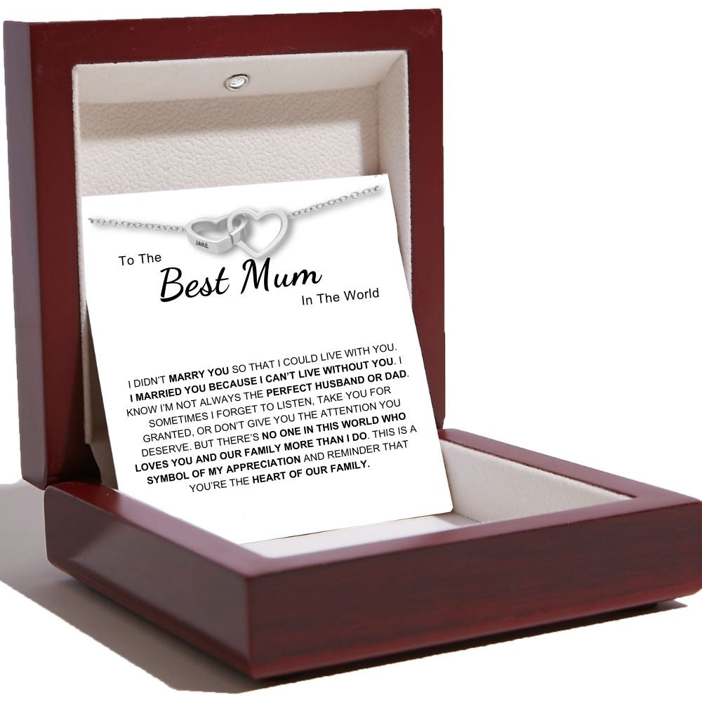 Interlocking Hearts Name Necklace