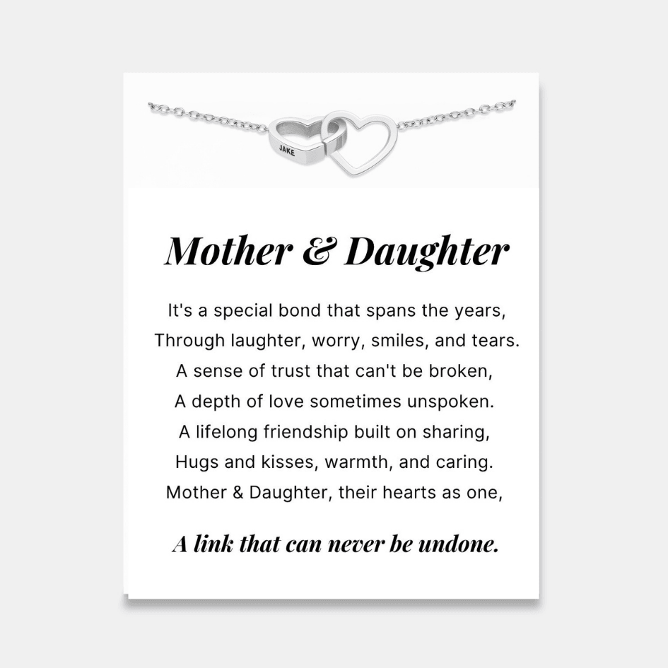 Interlocking Hearts Name Necklace