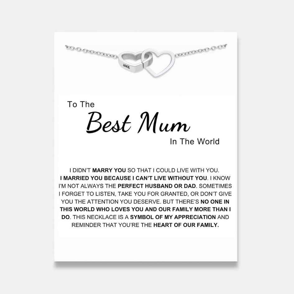 Interlocking Hearts Name Necklace