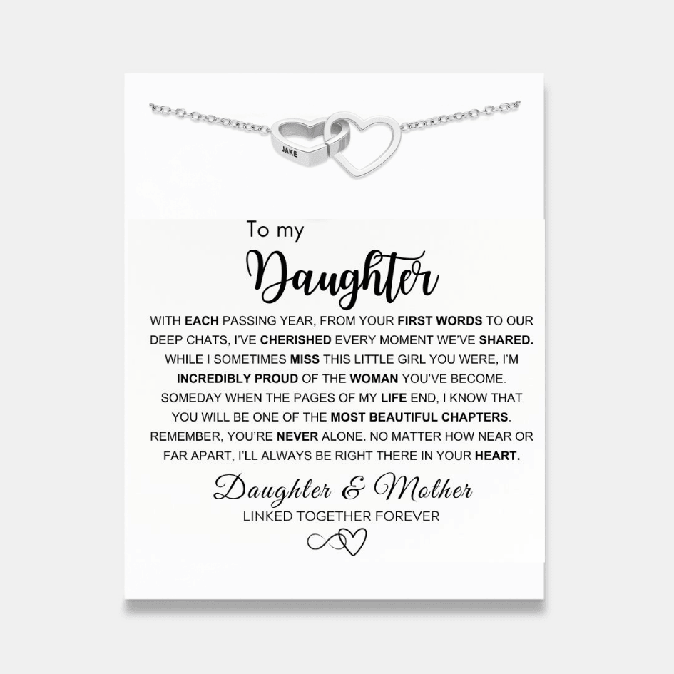 Interlocking Hearts Name Necklace