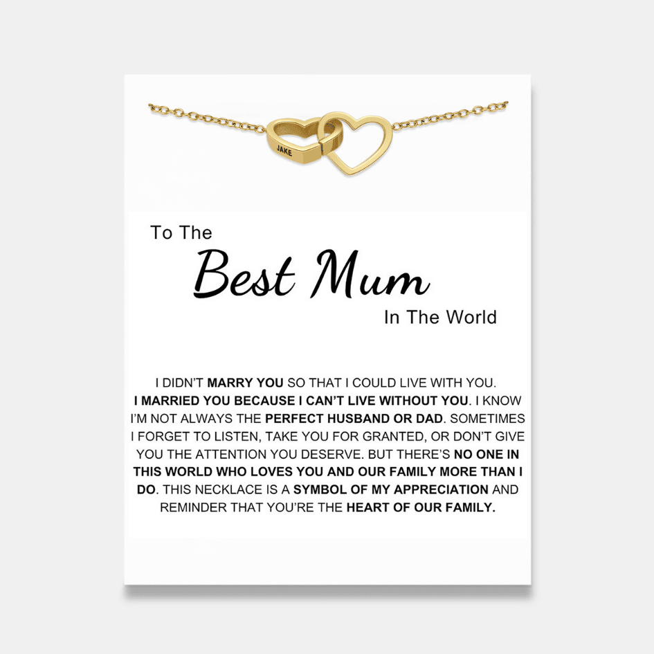 Interlocking Hearts Name Necklace