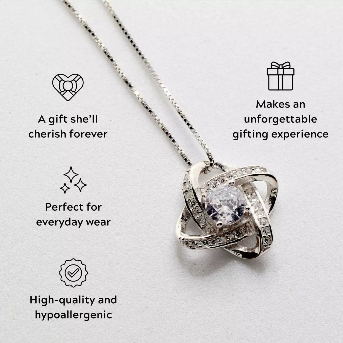To The Best Mum In The World – Love Knot Necklace