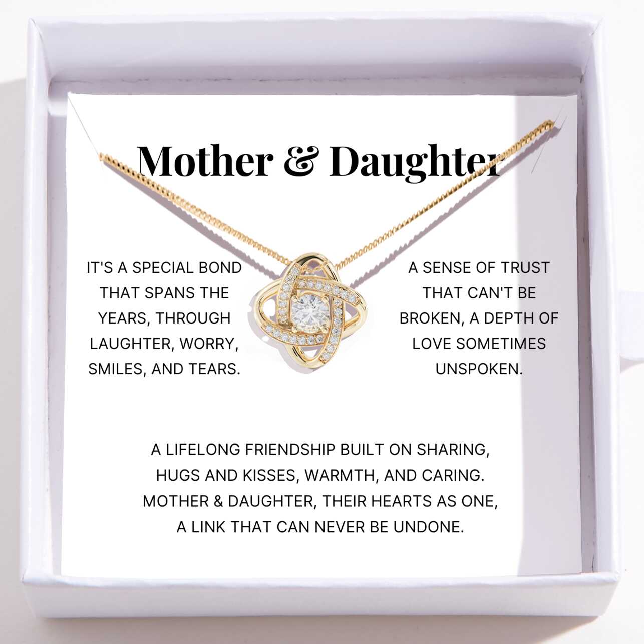To Mum – Love Knot Necklace For Mum – A Bond Beyond Words