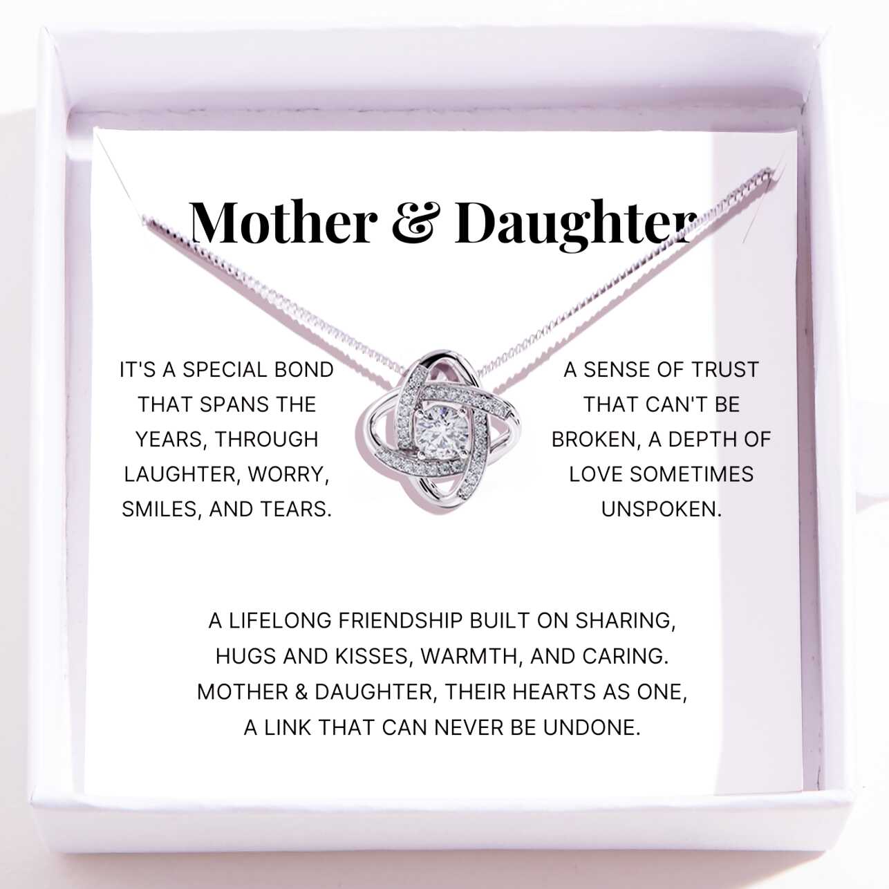 To Mum – Love Knot Necklace For Mum – A Bond Beyond Words