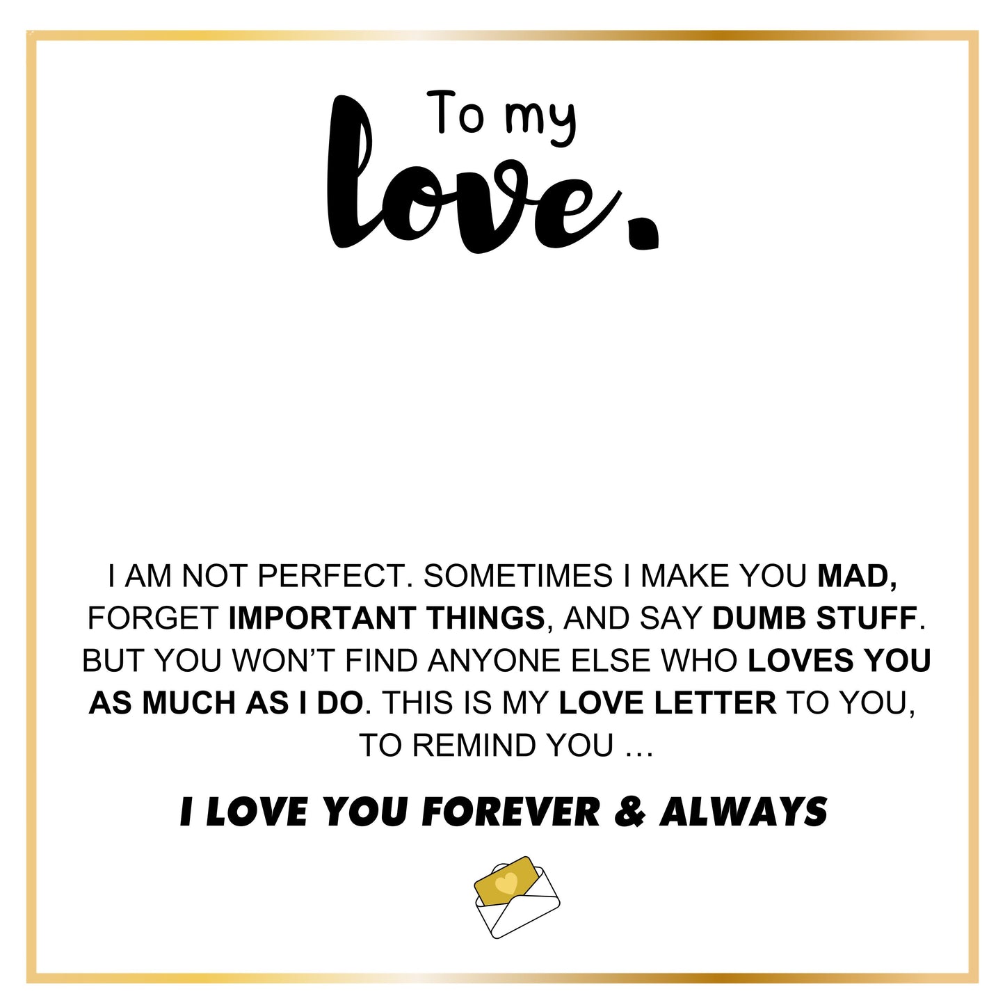 Love Letter Necklace & Card Gift Set
