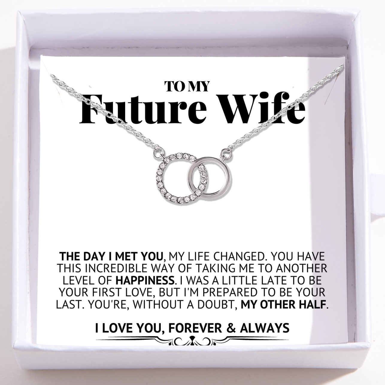 To My Future Wife – Perfect Pair Necklace – The Day I Met You