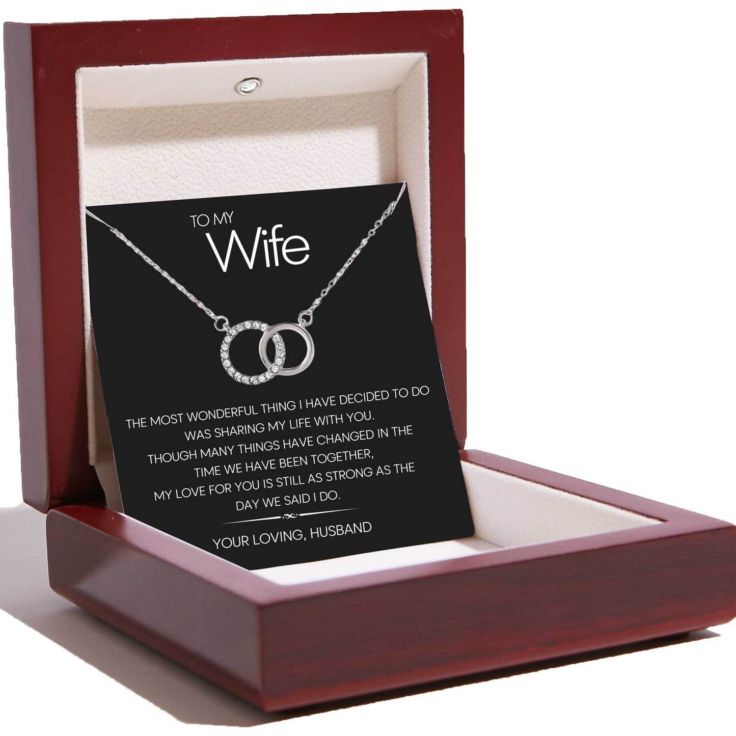 To My Wife – Perfect Pair Necklace – The Most Wonderful Thing