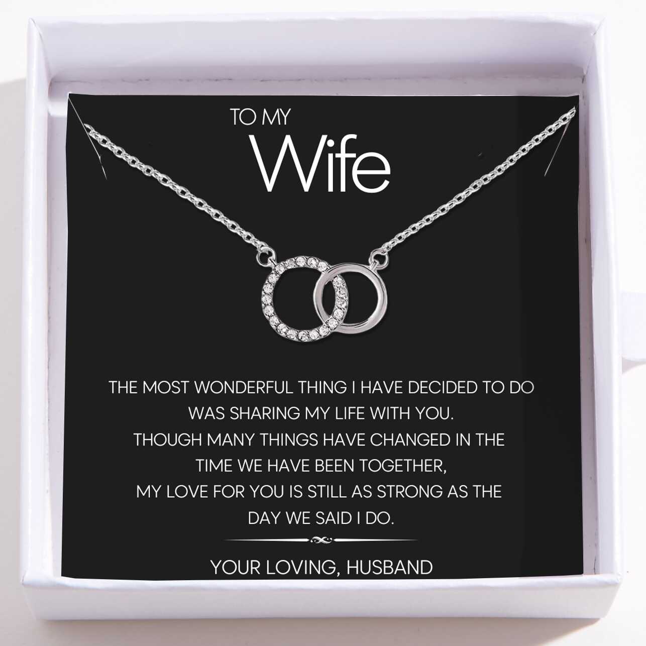 To My Wife – Perfect Pair Necklace – The Most Wonderful Thing