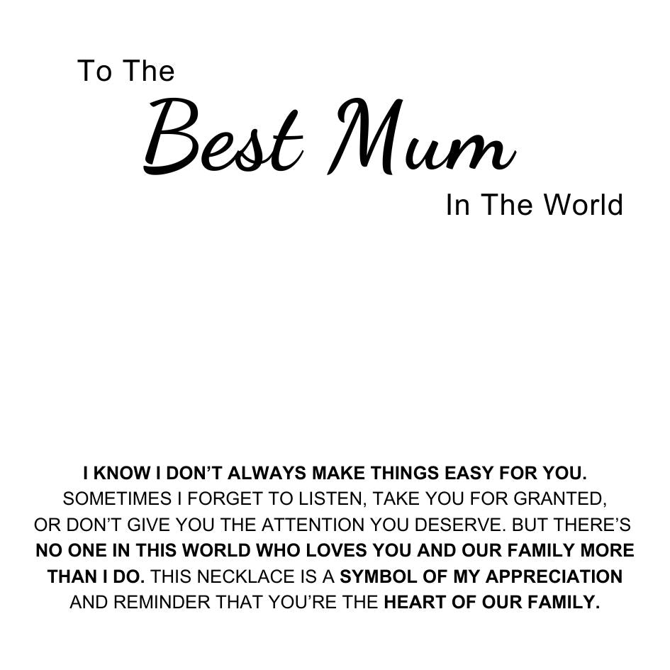 To The Best Mum In The World – Love Knot Necklace