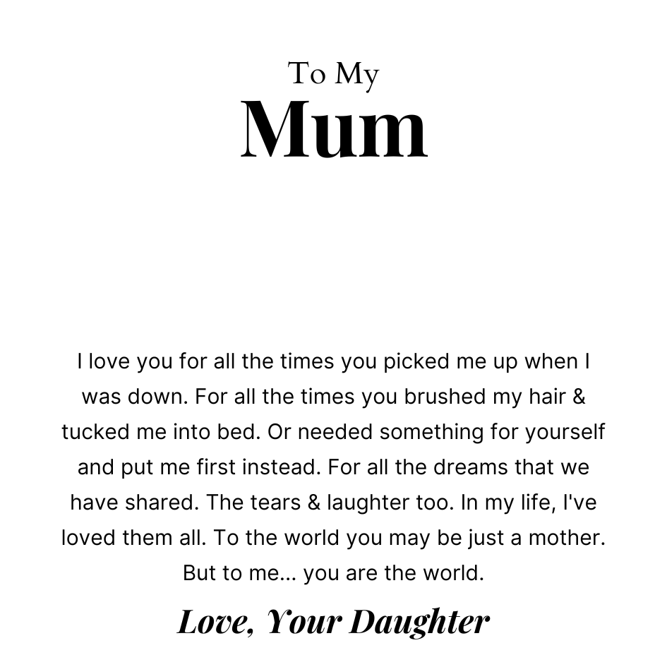 To Mum – Love Knot Necklace For Mum – My World, My Everything