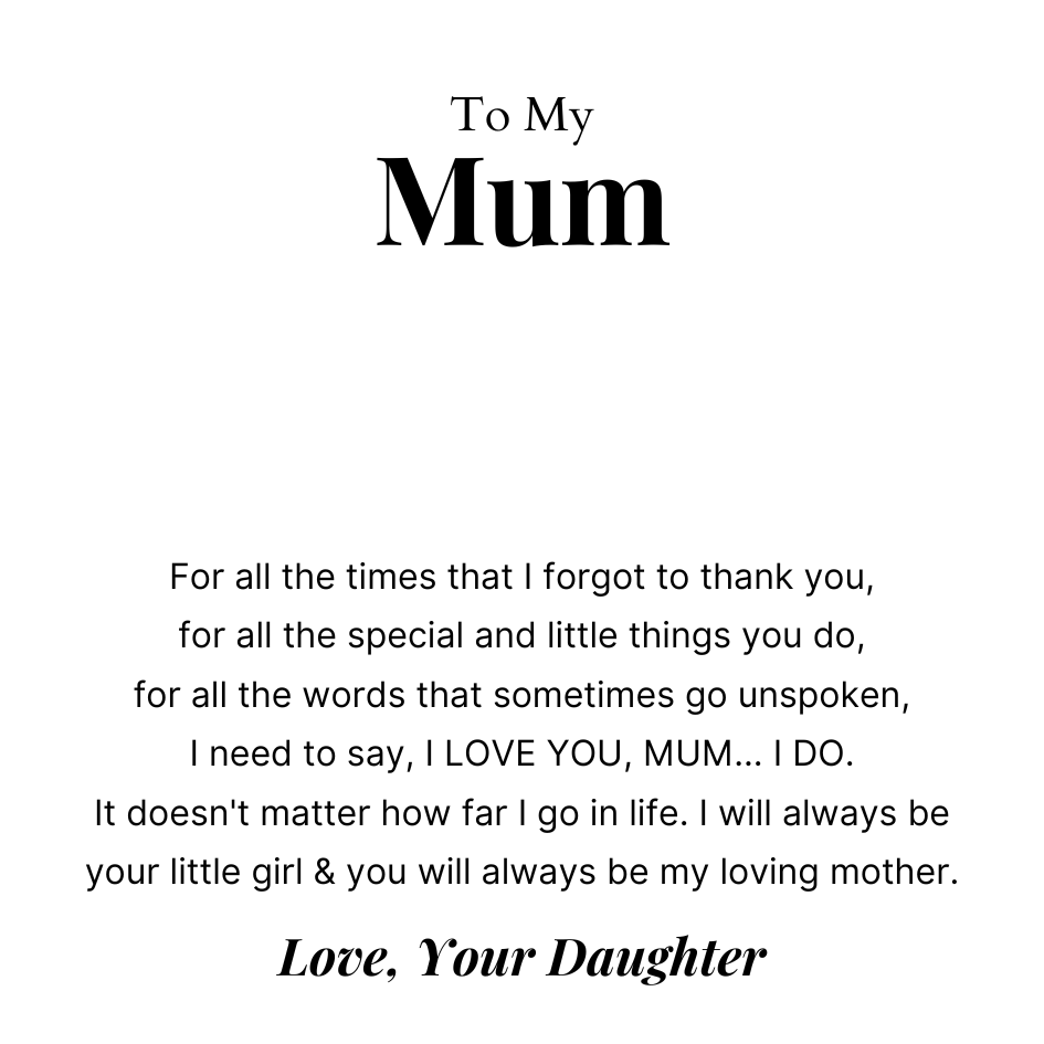 To Mum – Love Knot Necklace For Mum – Forever Your Little Girl