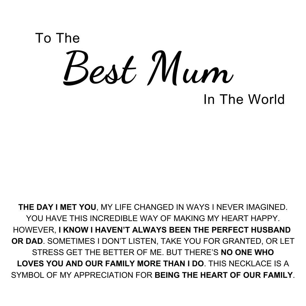 To The Best Mum In The World – Love Knot Necklace