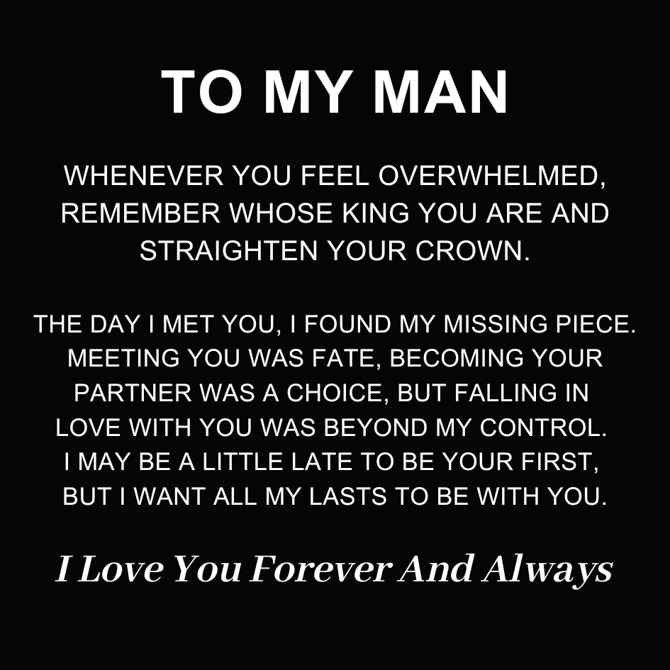To My Man – Infinity ‘Love You Forever’ Personalised Name Bracelet