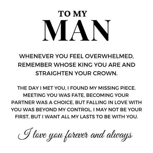 To My Man – ‘Love You Forever’ Personalised Name Bracelet