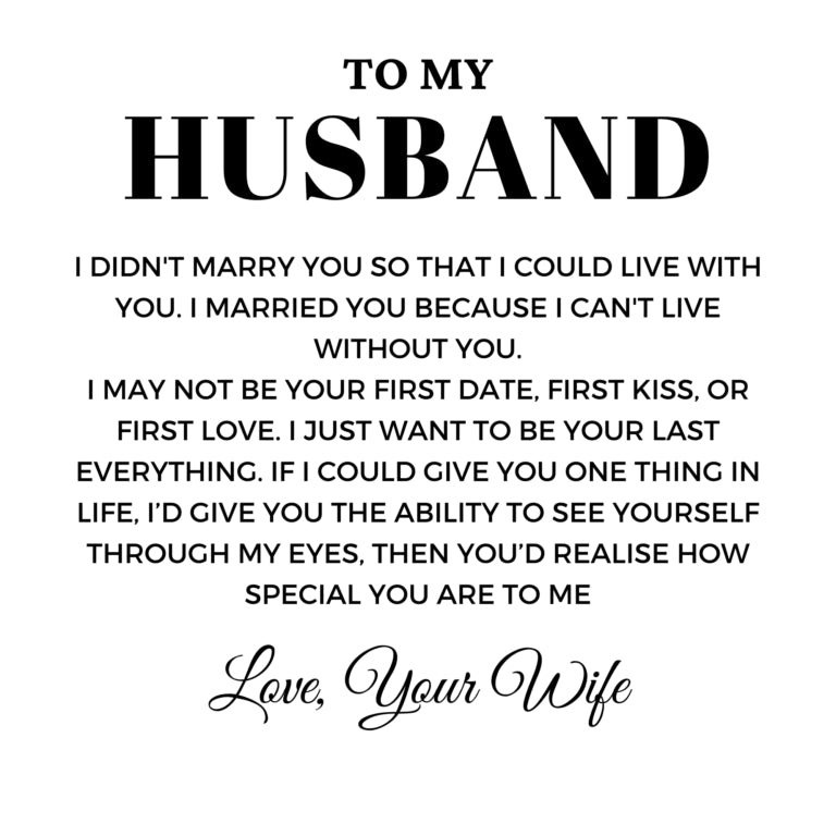 To My Husband – ‘Love You Forever’ Personalised Name Bracelet
