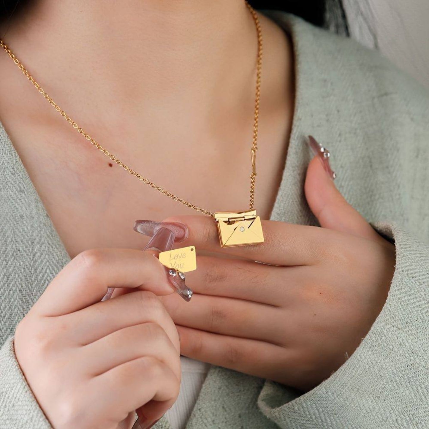 To My Love - Love Letter Necklace & Card Gift Set