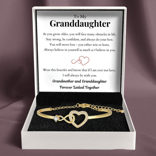 To My Granddaughter – Infinity Heart Bracelet