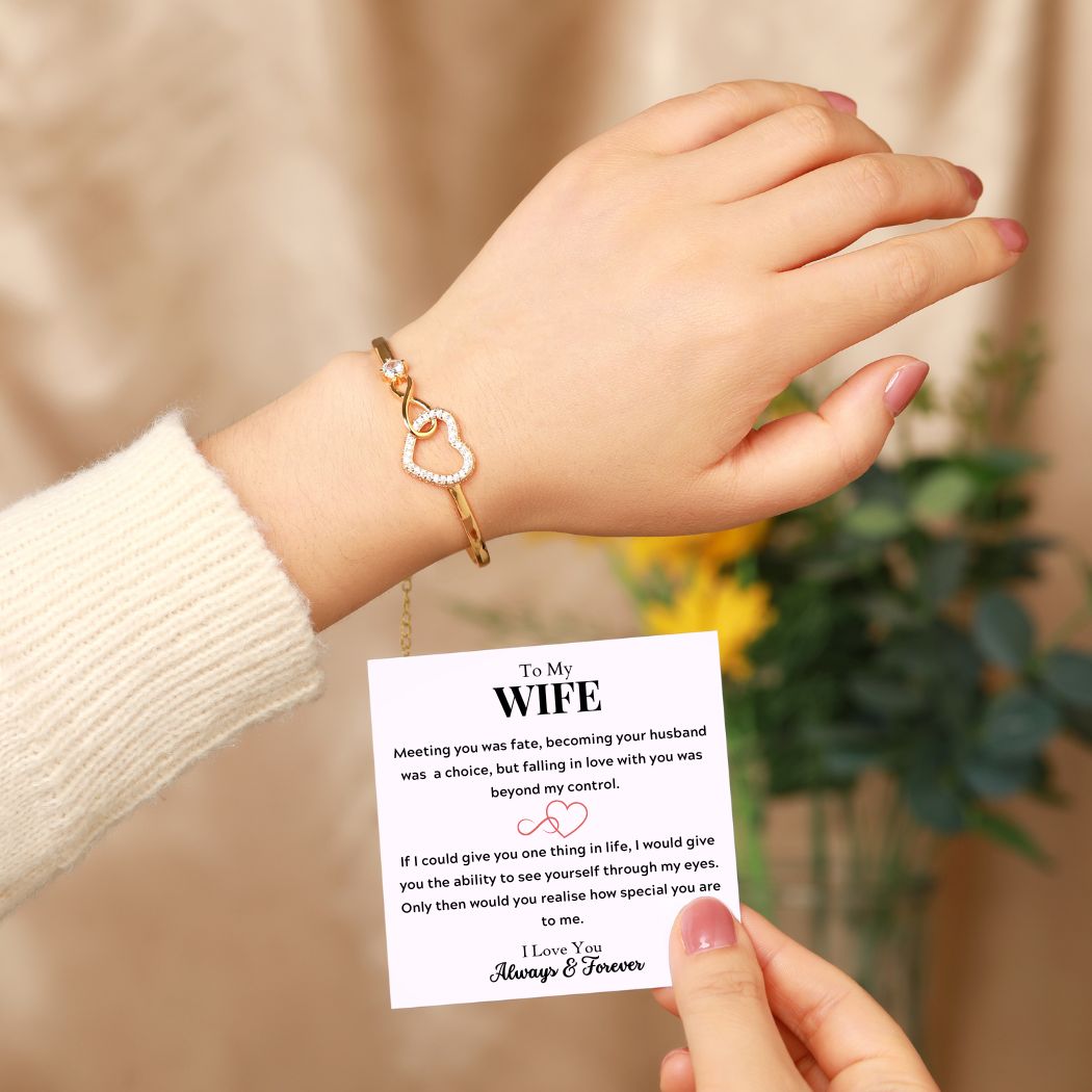 To My Wife – Infinity Heart Bracelet
