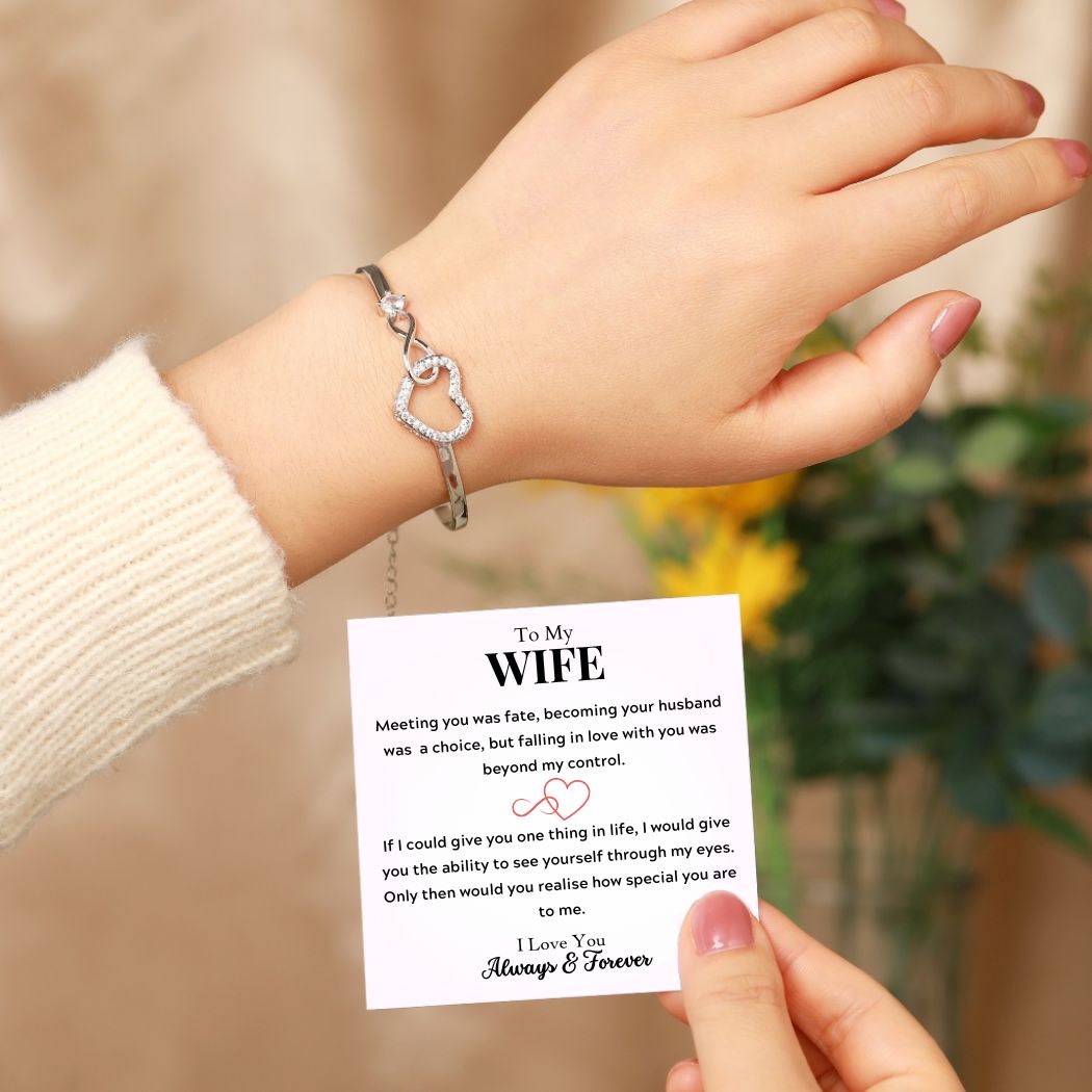To My Wife – Infinity Heart Bracelet