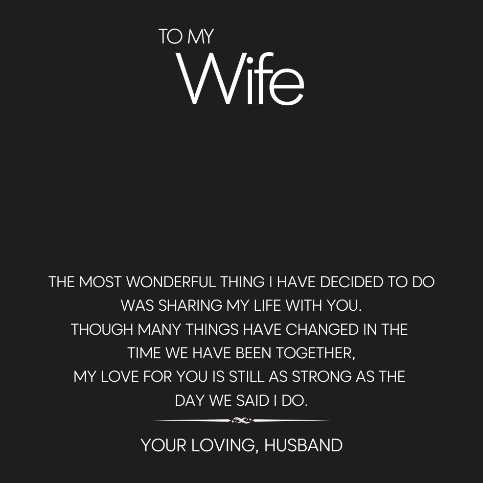 To My Wife – Perfect Pair Necklace – The Most Wonderful Thing