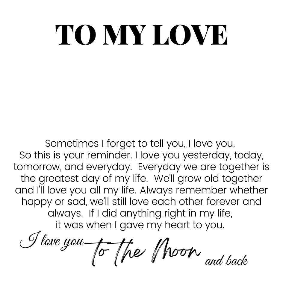 To My Love – Perfect Pair Necklace – Anniversary Gift To Wife