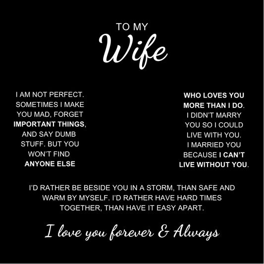 To My Wife - Forever & Always Heart Necklace