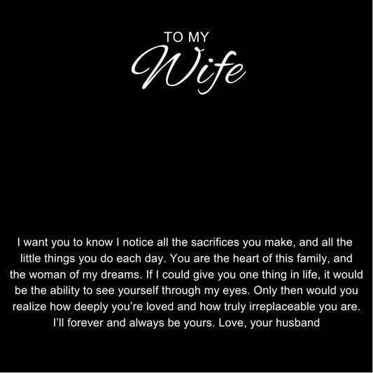 To My Wife – Together Forever Birthstone Heart Necklace
