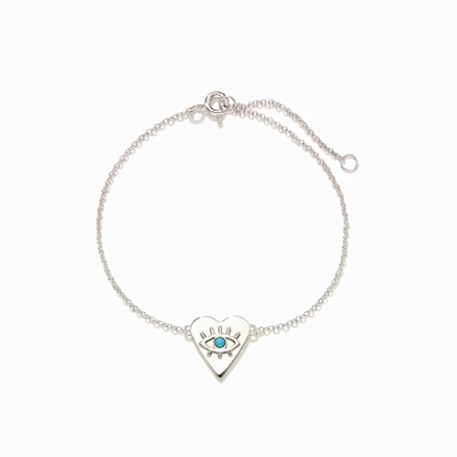 Turquoise Evil Eye Heart Bracelet