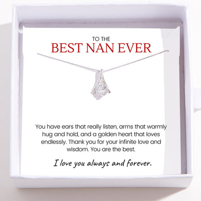 To The Best Nan Ever – Grandma Necklace – Infinite Loop Pendant